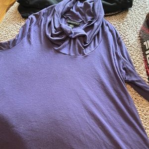 Cute purple cowl neck sweater